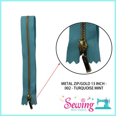 ZIP - GOLD METAL ZIP (002)